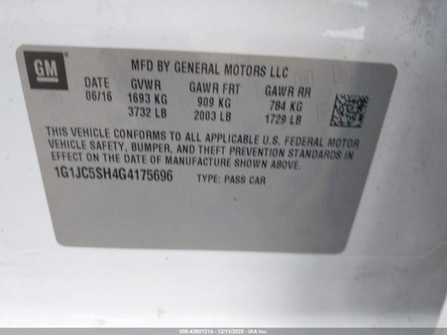 Chevrolet Sonic Lt Auto Image 8